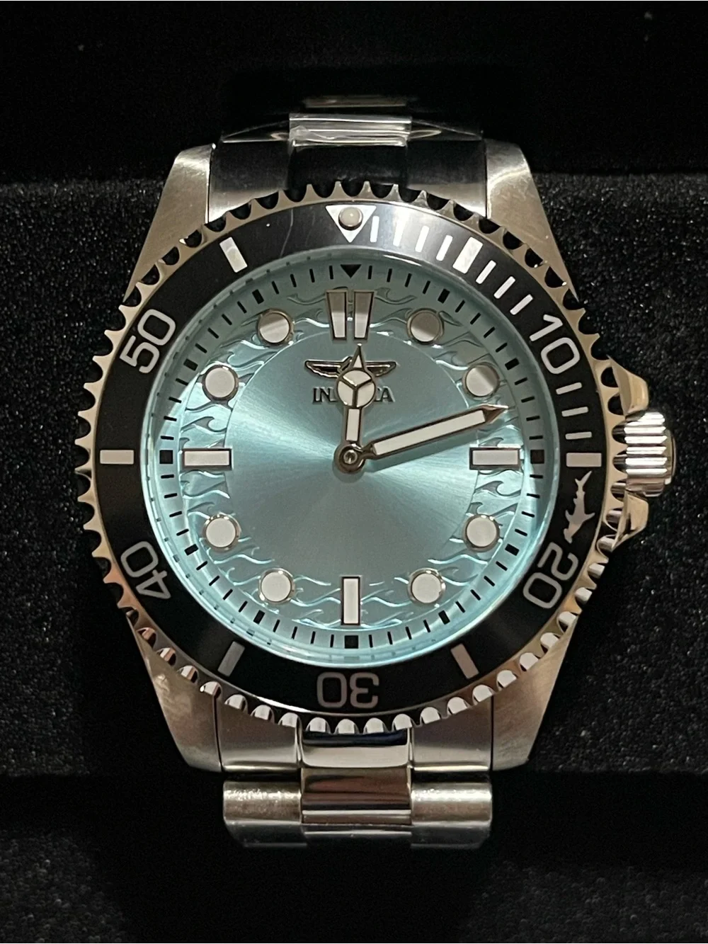 Invicta Pro Diver Crestcore Men's Watch - 43mm. Steel  Blue dial and black bezel